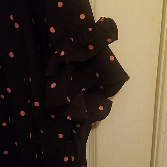Lane Bryant Black with Salmon color dots - Picture 3 of 3